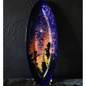 Vtg Annie Murray Hand-Painted Platter with Forest Fairies / Pixies New Zealand